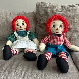 RARE authentic, Raggedy Ann & Andy, Dolls. A collectors dream!